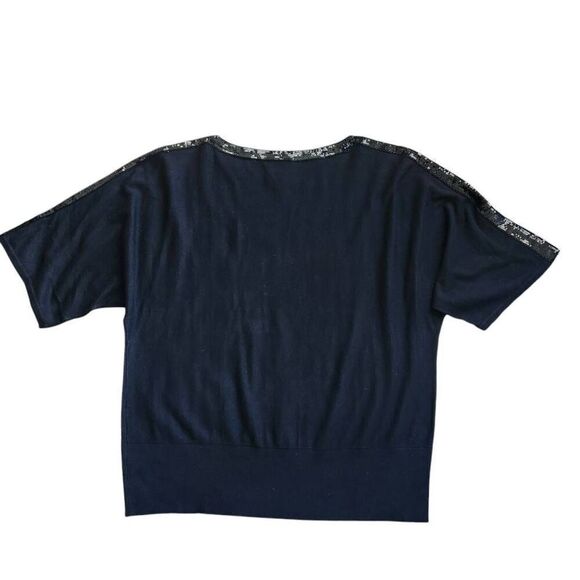 Talbots Sweater Sequins Womens 3XL Plus Short Sleeve Careerwear Black Bling - Picture 3 of 5